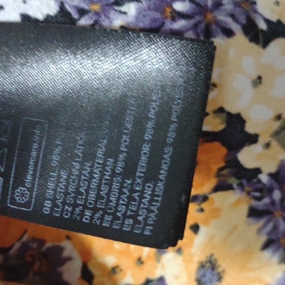 Divided Floral Babydoll Dress Orange Wildflower Spring Summer Sun Dress XS - Picture 13 of 13